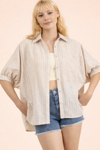 Call Me Neutral Striped Top
