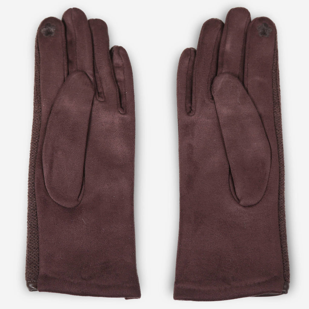 Cable Knit Suede Winter Gloves (several colors)