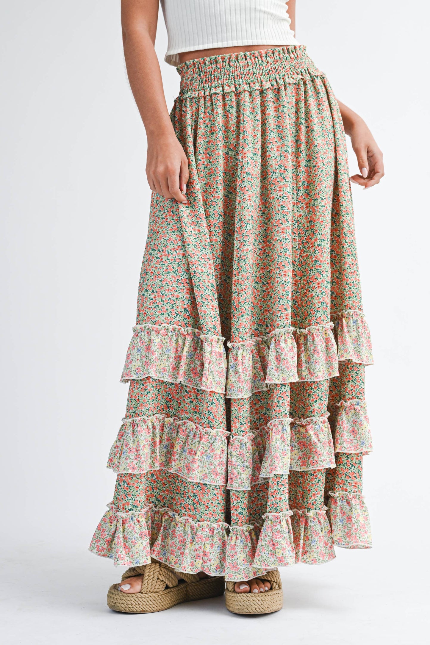 Cora Ruffle Maxi Skirt