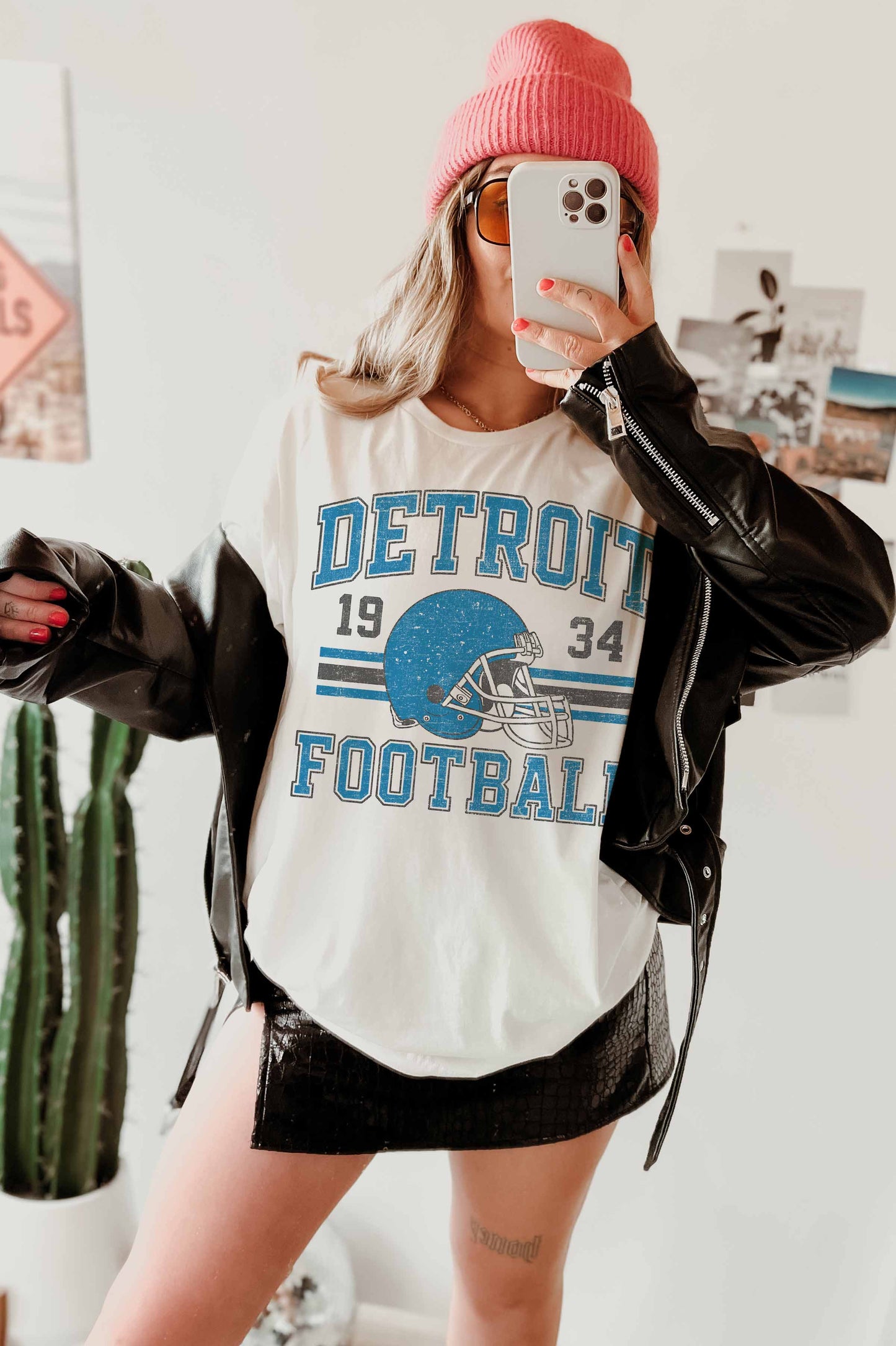Detroit Football Oversized Tee