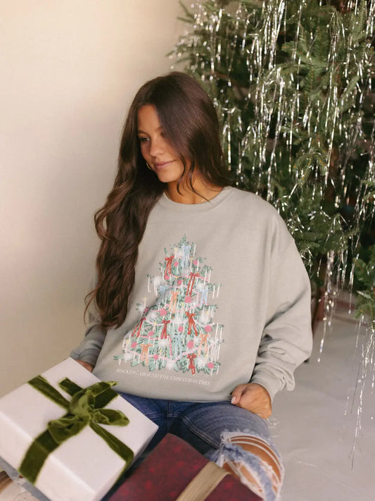 Christmas Tinsel Tree Sweatshirt S-2X (Preorder)