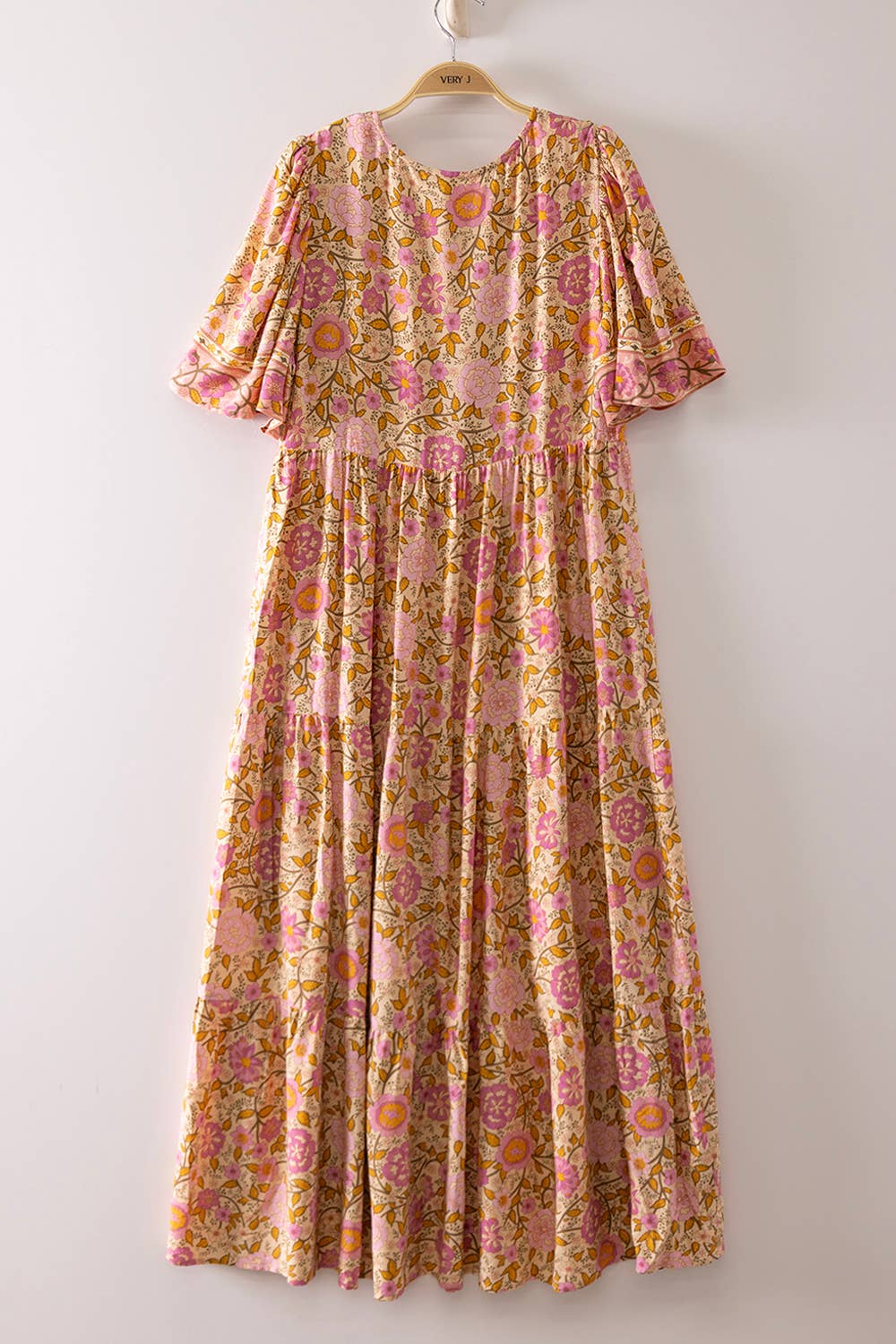 Vintage Boho Charm Midi Dress