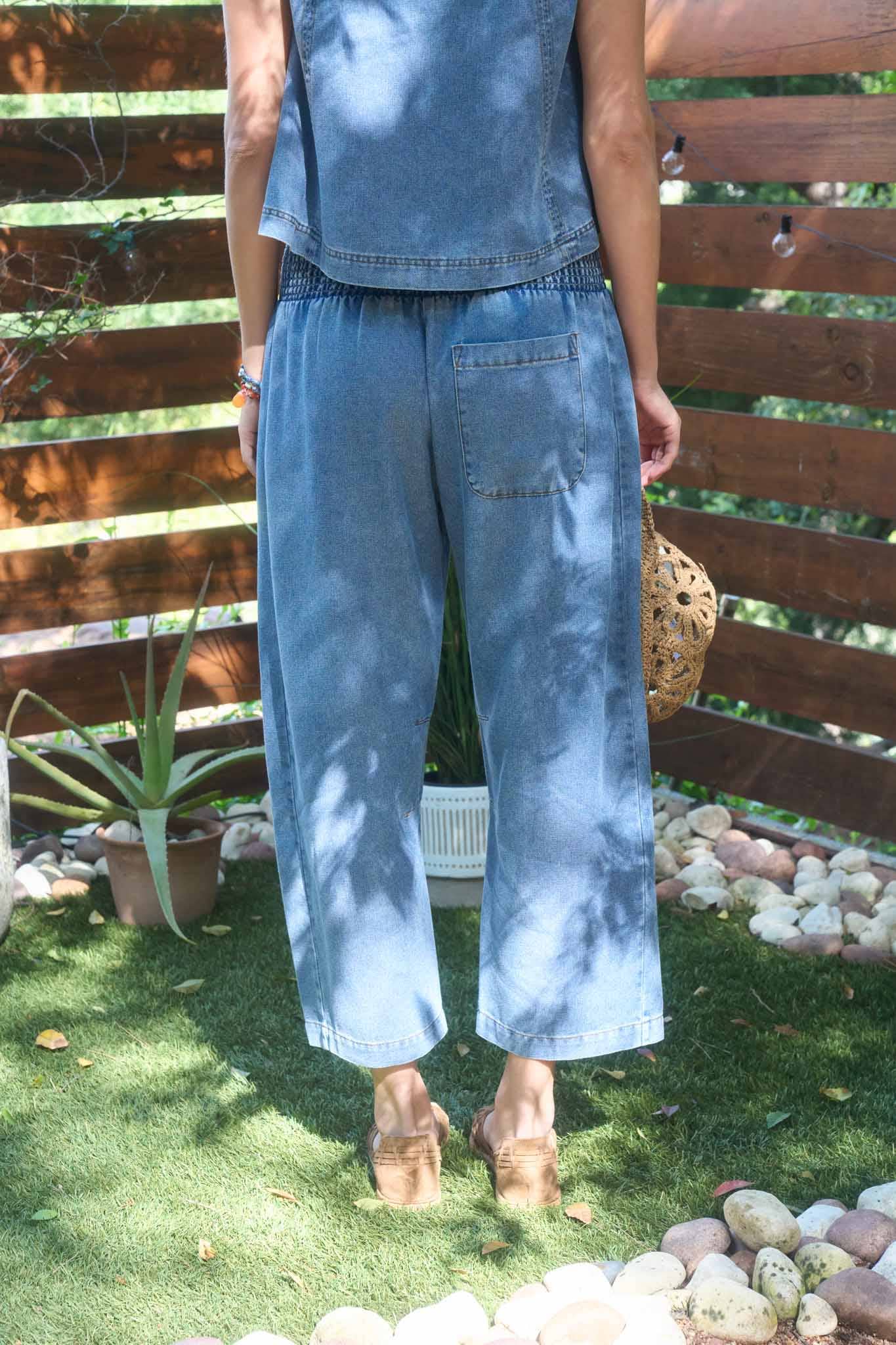 The Weekend Pintuck Denim Pants
