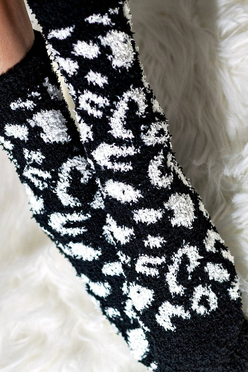 Leopard Cozy Chenille Socks (several colors)