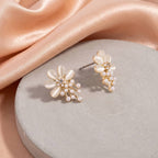 Cat Eye Flower Earrings