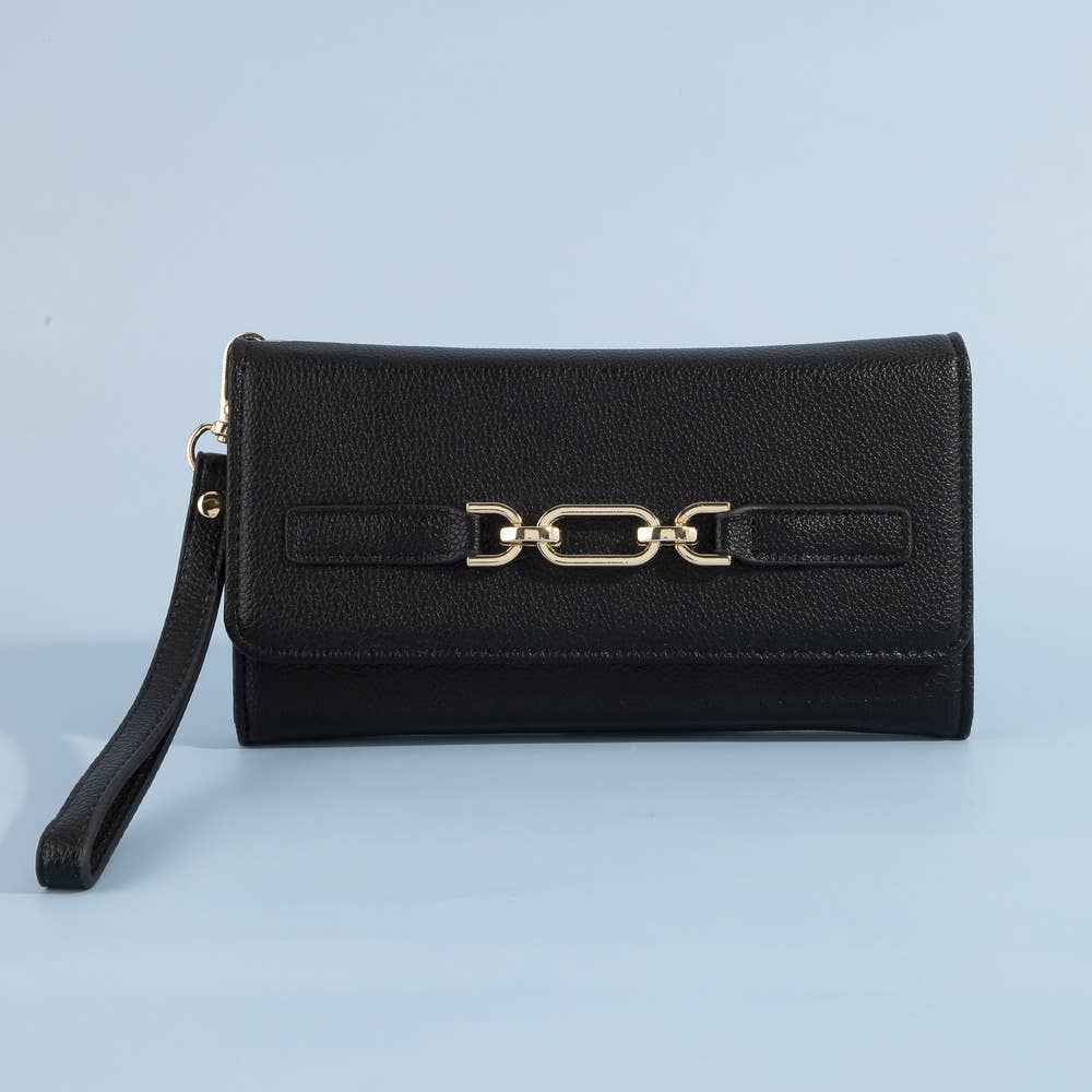 Chain Buckle Wristlet Wallet