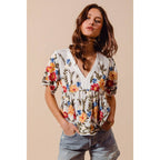 The Meadow Bloom Embroidered Babydoll Top (S-XL)