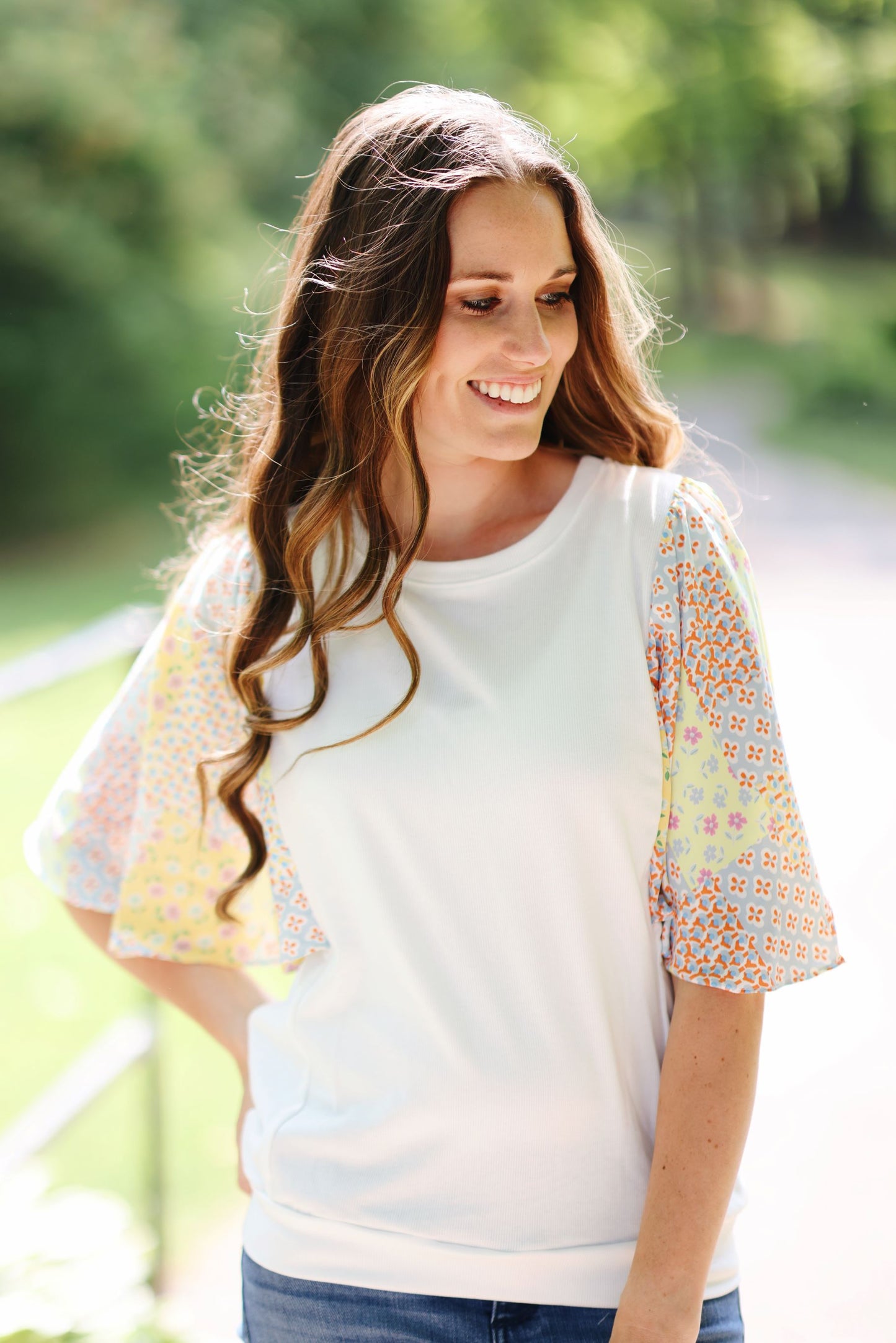 The Lilia Flutter Sleeve Top (S-3X)