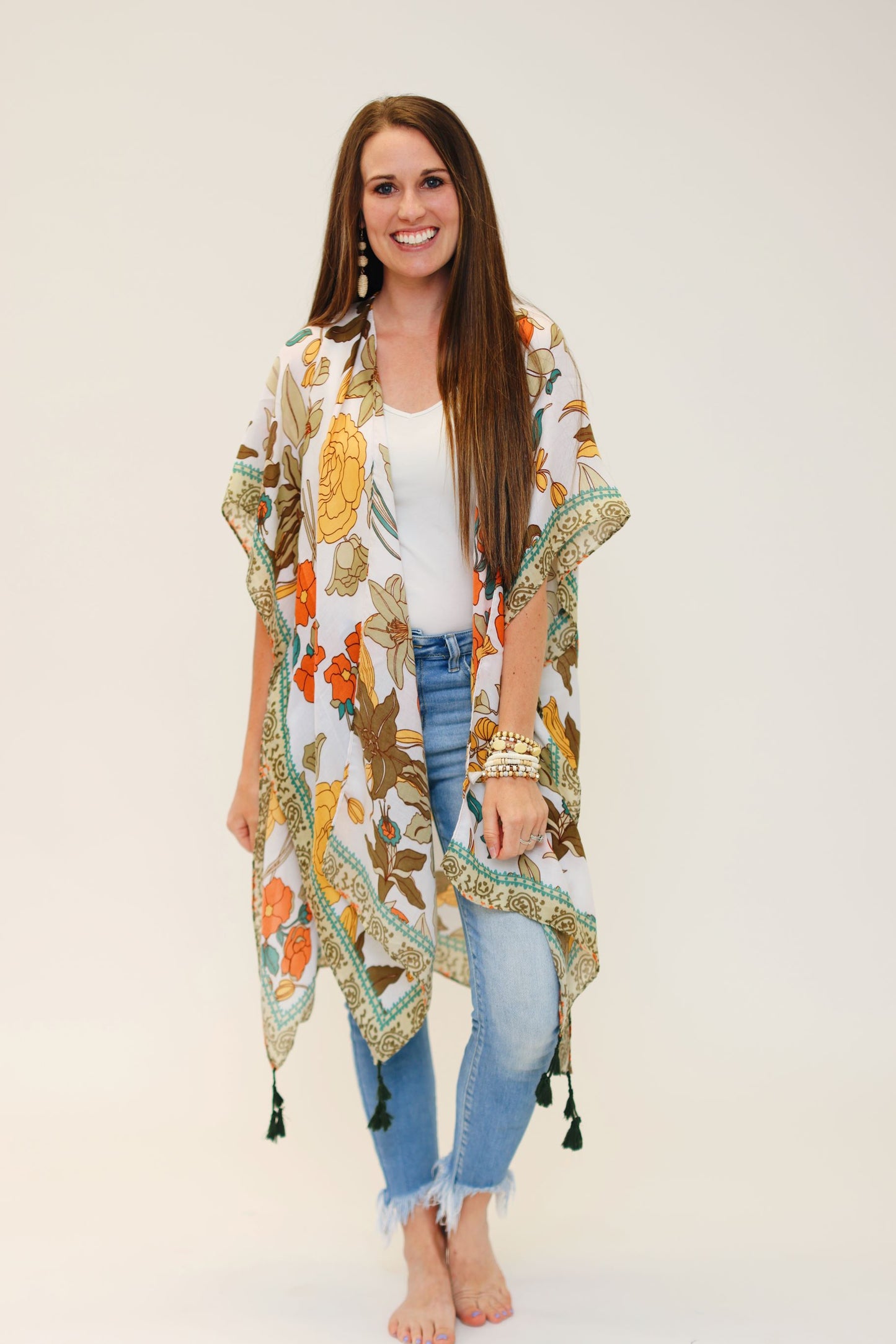 Sunny Season Tassel Kimono