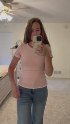 Sweet Stitch Short Sleeve Top