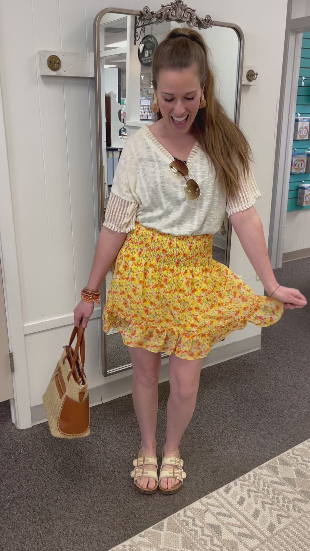 Simply Blissful Floral Skirt