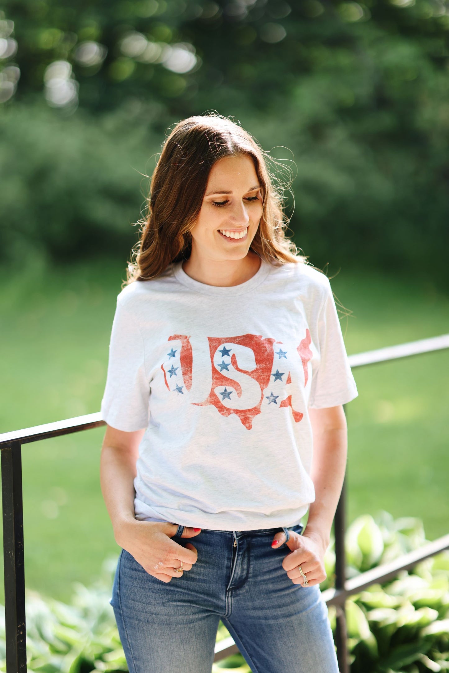 Watercolor USA Graphic Tee (S-3X)