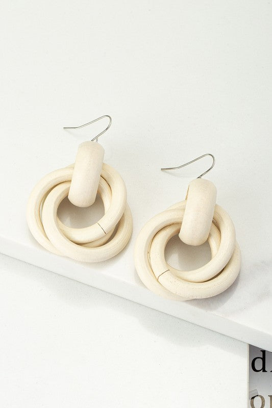 Wrapped In Wood Earrings (3 Colors)