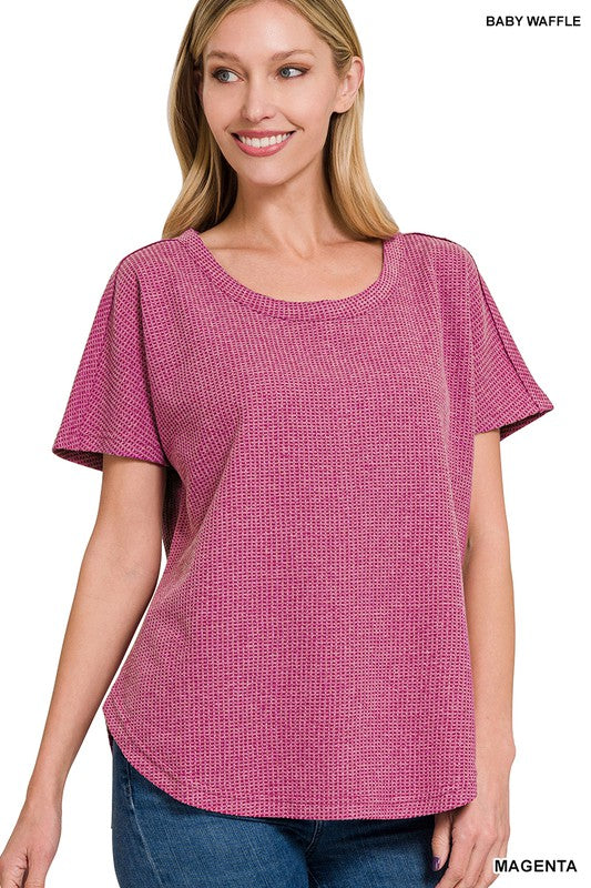 Whitney Waffle Weave Top (S-XL)