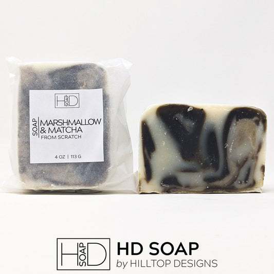 100% From Scratch Soap - Marshmallow and Matcha