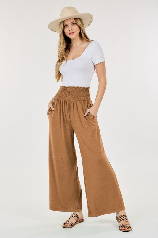Lively Wide Leg Pant-Coco (S-XL)