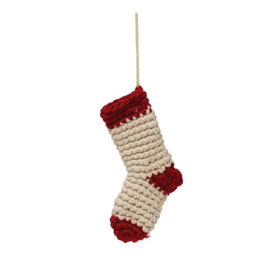 Crocheted Fabric Stocking