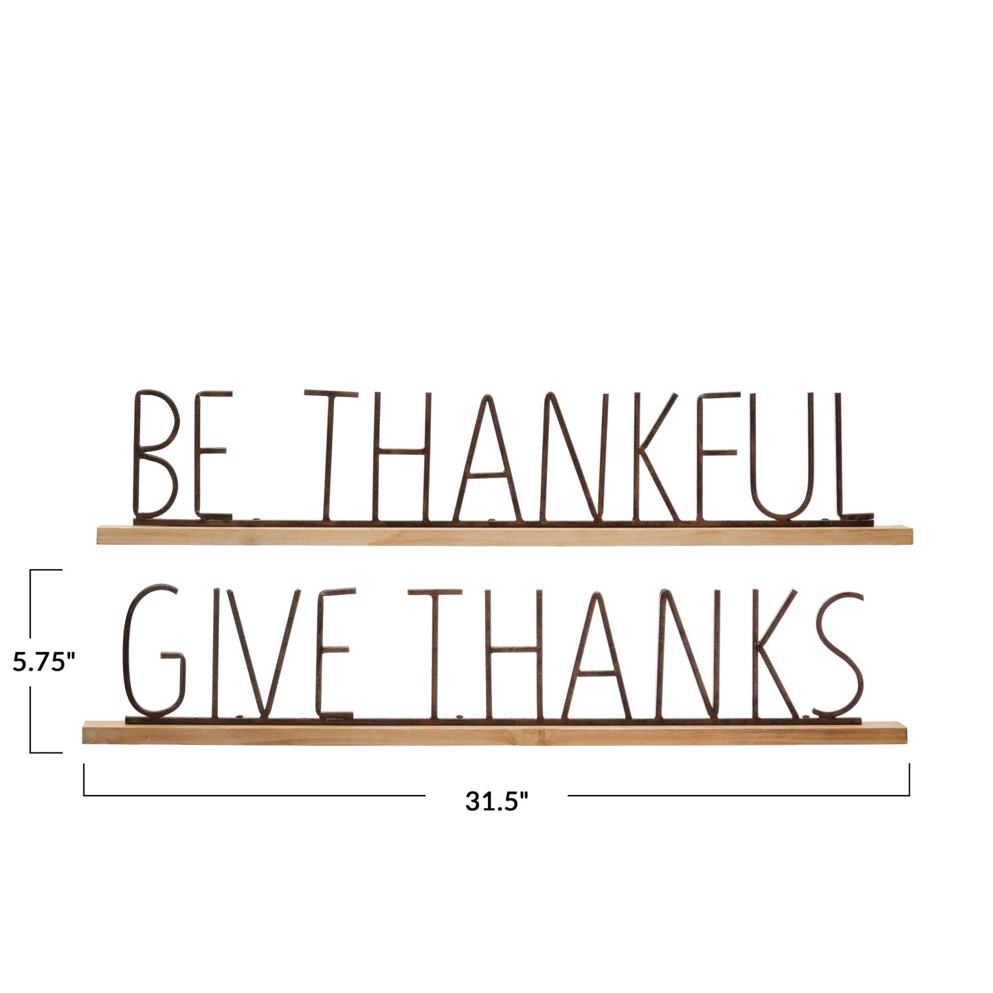 Be Thankful & Give Thanks Sign