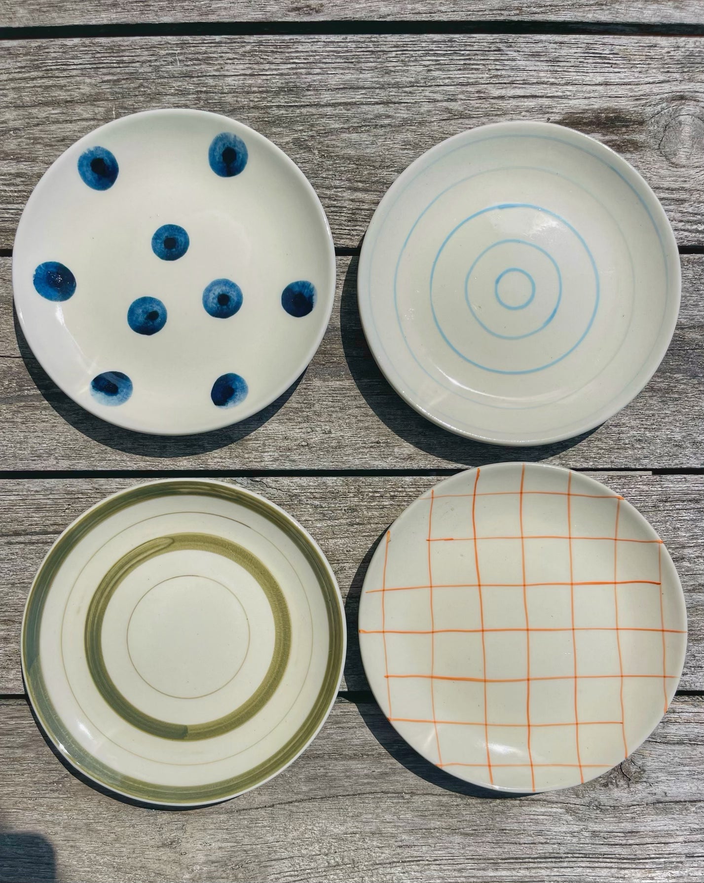 Hand Painted Plate Set