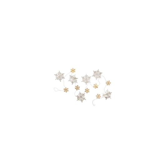 Gold & Silver Felt Snowflake Garland