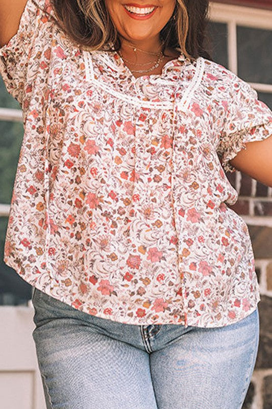The Maisey Floral Blouse (1X-3X)